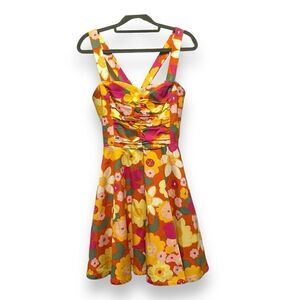 Modcloth Ixia Floral Convertible Dress Size S